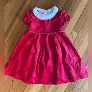 Max Studio Kids Girl’s Size 7 Red w. Gold Trim Holiday Christmas Dress! Adorable